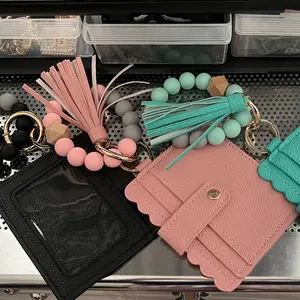 Beaded Keychain Card Holder