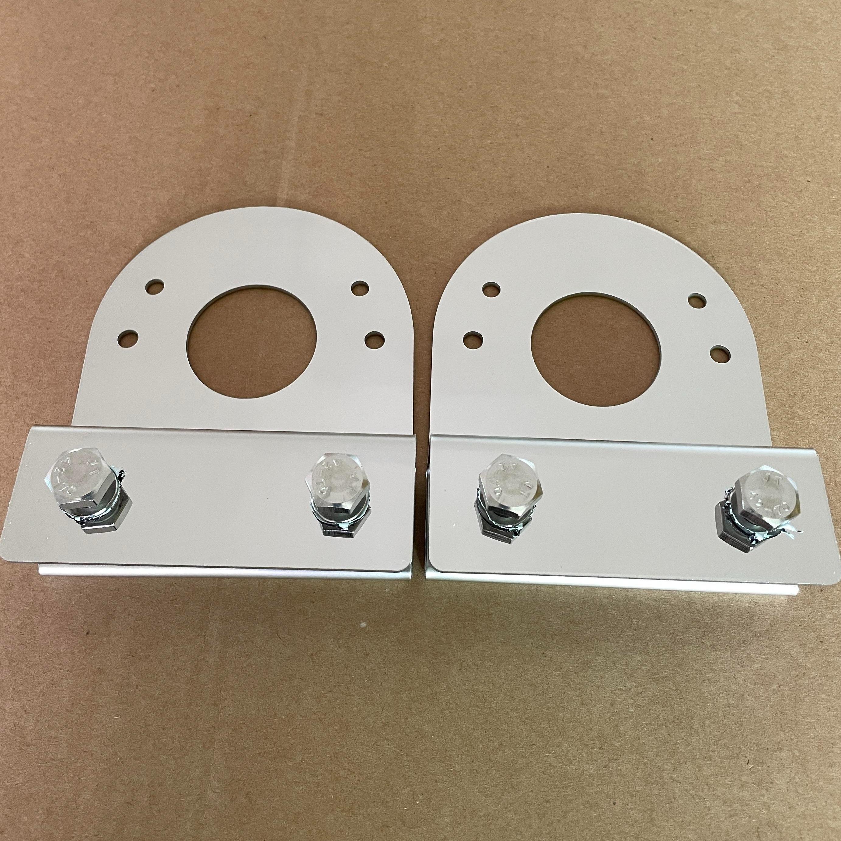 45° Angled Clamp-Mount Underbody Accent Light Brackets — 2-Pack Stainless Steel "Watermelon Light" Mounts, No-Drill Design, Suitable for Trucks & Pickups