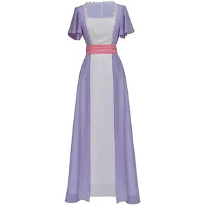 Women‘s Rose DeWitt Bukater Cosplay Costume Chiffon 1912 Evening Gown with Belt