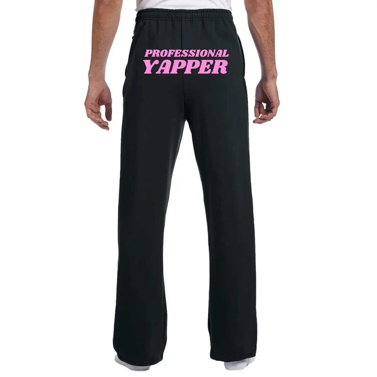 Professional Yapper Sweatpants, Open Bottom Sweats with Pockets