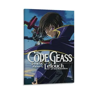Code Geass Lelouch of The Rebellion Posters ， Anime Decorative Wall Art Painting Canvas Poster Gifts. (3) Canvas Poster Bedroom Decor Sports Landscape Office Room Decor Gift Frames Ornaments Artistic Decoration Print Photo Frame-.
