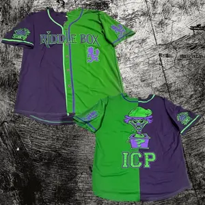 Split Colors Riddle Box Baseball Jersey, ICP Juggalo Jersey, Gift For Him, Gift For Her, For Any Season, Classic Styles