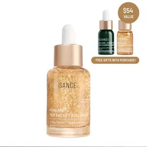 Biossance Squalane + Firm & Lift Dual Serum – Face Serum for Maturing Skin – Lifts & Hydrates – Reduces Wrinkles – Hyaluronic Acid, Squalane, Ectoin, Gravetye Giant & Bisabolol