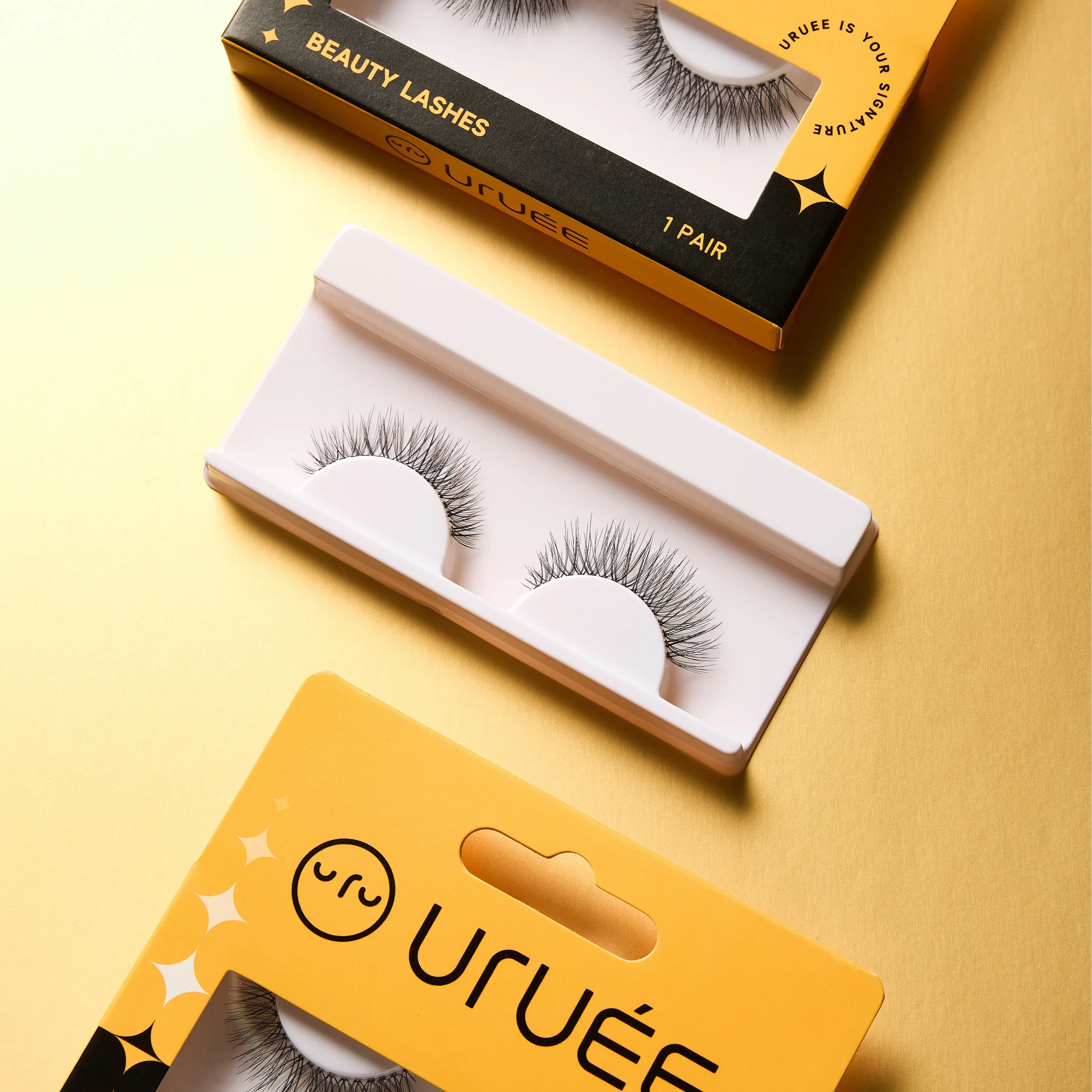 URUEE Faux Mink False Eyelashes. Fluffy, Lightweight & Reusable Falsies for All Eye Shapes. Easy to Apply. lF4