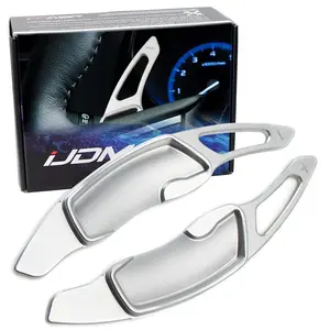 iJDMTOY Sports Silver Aluminum Larger Paddle Shifter Extensions For Subaru BRZ Impreza WRX Legacy XV Crosstrek
