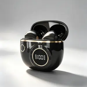 Wireless Earphone with LED Display, Noise Cancelling Headphone for Sports Gaming, Lightweight True Wireless Earbuds, In-Ear Monitor