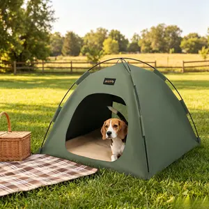 Cat Tent, Kitten Tent Cave Nest Bed, Cozy Bed for Cats & Puppies, Portable Pet Cats Tents House for Little Dog, Folding House with Soft Mat for Small Animals All Seasons Indoor and Outdoor