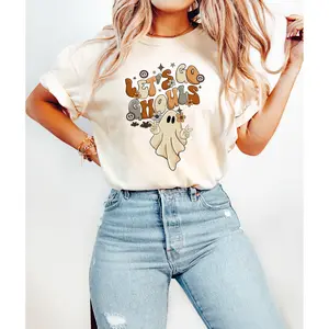 Halloween T-Shirt, Lets Go Ghouls Shirt, Retro halloween Shirt, Vintage Halloween tee, Womens Halloween Shirt, Retro Fall Shirt, Halloween gift