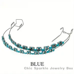 Colorful Temporary Tooth Braces Kit with Metal Bracket Oral Steel oral use stainless steel temporary veneer metal dental brace durable dental material