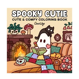 Spooky Cutie Coloring Book – Cozy Hygge Moments with Adorable Monsters Paperback