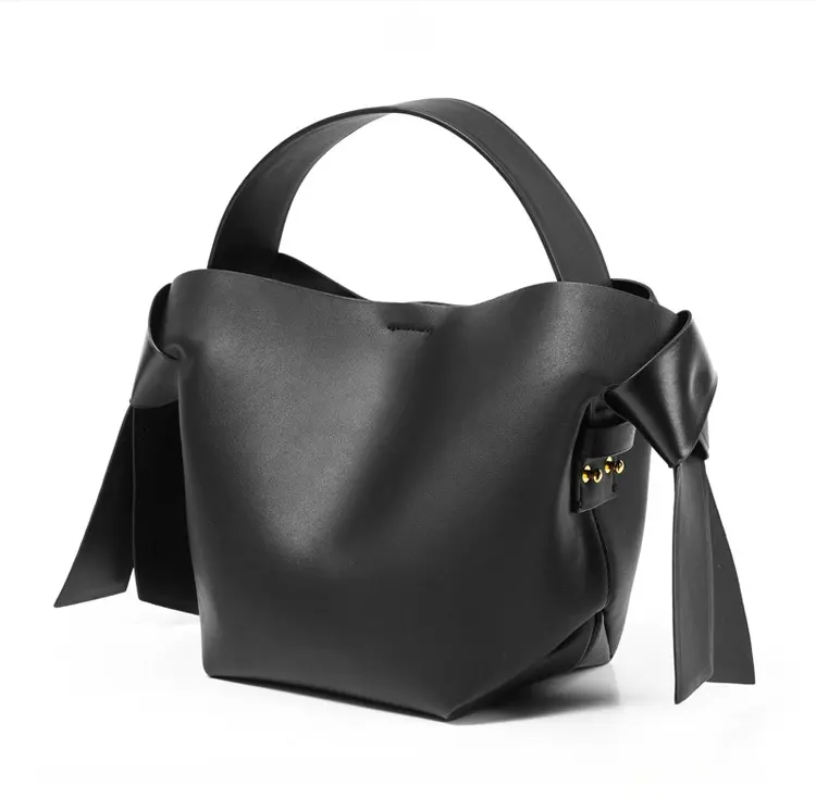 Women's Minimalist Bow-Detail Bag – Shoulder, Crossbody, Handheld, and Bucket Bag
