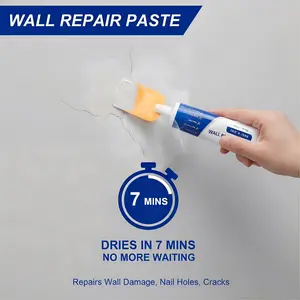 Wall Repair Paste 250g, Quick-Dry Drywall Patch Kit, Multi-Purpose Wall Crack Filler, Heavy Duty Concrete Repair Adhesive, Waterproof Wall Mending Compound for Home Repair White Spackle