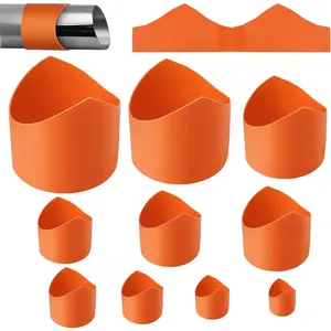 Hardware tools 10 Pack Pipe Saddle Template, Precision Pipe Cutting Guide, Emplate Accurate Arc Edge Contour Cut Guides for DIY Users DN20mm–DN200mm Set Wrap Around Notcher Insulation Tube Cutter