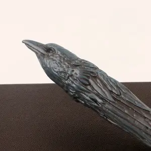 Raven Steel Core Resin Wand - Handcrafted Raven Design with Durable Steel Core for Enhanced Durability