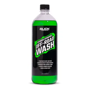 Slick Products Total Off-Road Wash Super Concentrate – Thick Foaming Car Wash Soap with Hybrid-Ceramic Formula for Dirt Bikes ATV UTV Trucks Jeeps and More – Foam Cannon Ready - 32 oz.