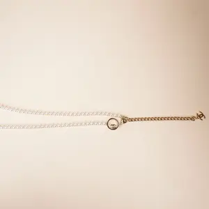 Pre-owned CHANEL 24C Chain Waist Belt with Pearls and CC Logo