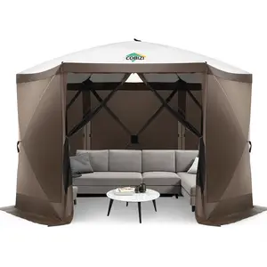 COBIZI 12x12ft Pop Up Gazebo Tent Screen House with Mosquito Netting and Sidewalls for Camping