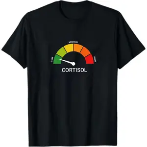 Low Cortisol Level 100% Cotton Gauge Tee | Hormone Meter T-Shirt