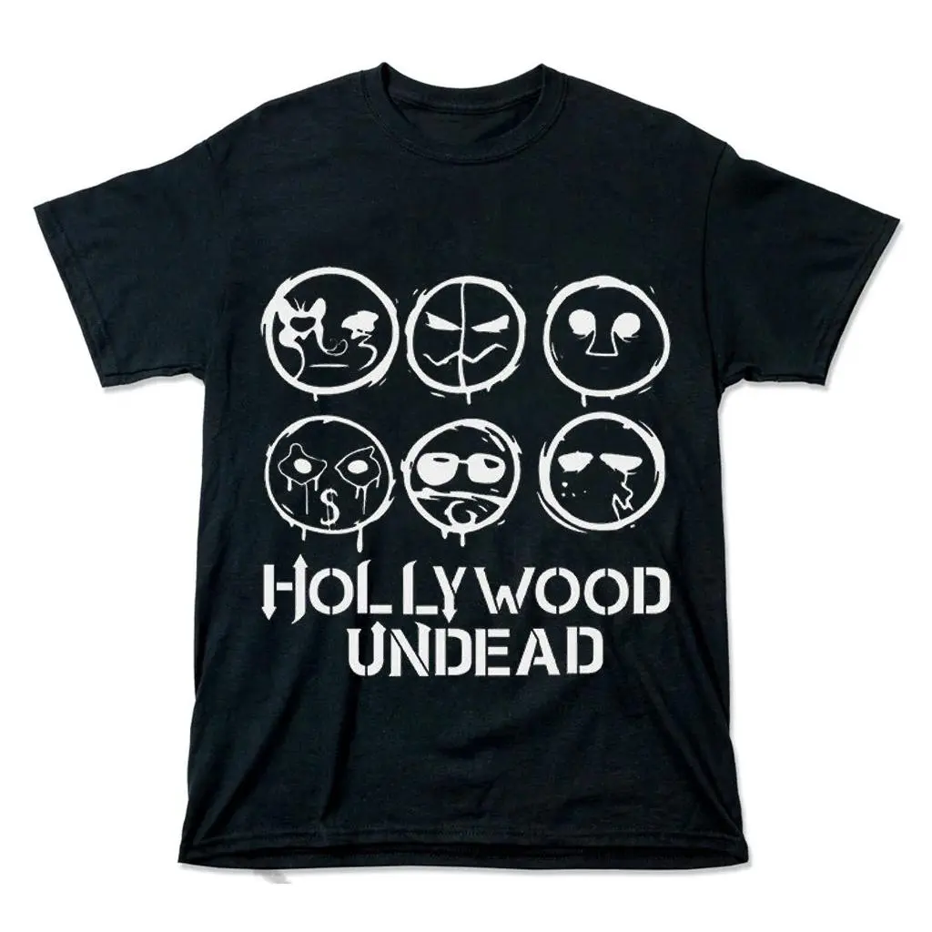 Hollywood Undead Hollywood Forever Tour Vintage Rap Rock Shirt Swan Songs Bullet Concert Graphic Unisex Tee HY5675