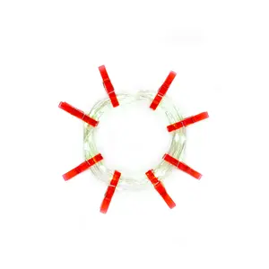 36 LED Red Christmas Card Clip String Light- Battery Operated