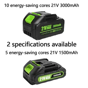 21v 1500/3000mAh optional Lithium-Ion Battery Type-C Charging, Compatible with Chainsaw Drill Impact Wrench Pruning Shears Grass Trimmer, All 21v Makita Tools