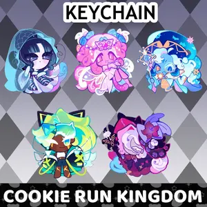 Cookie Run Kingdom CRK Keychains, Cute Game Acrylic Keychain Charm, Kawaii Keyring, Bag Backpack Pendant, Aesthetic Accessory, Gift for Friends, Daily Use!