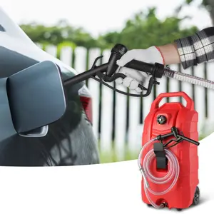 VEVOR 16 Gallon Fuel Caddy, 7.8 L/min, Portable Gas Storage Tank Container with Nozzle Rubber Wheels, Fuel Transfer Storage Tank for Gasoline Diesel Machine Oil Car Mowers Tractor Boat Motorcycle