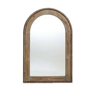 LuxenHome Alisson Wood Framed Arch Wall Mirror