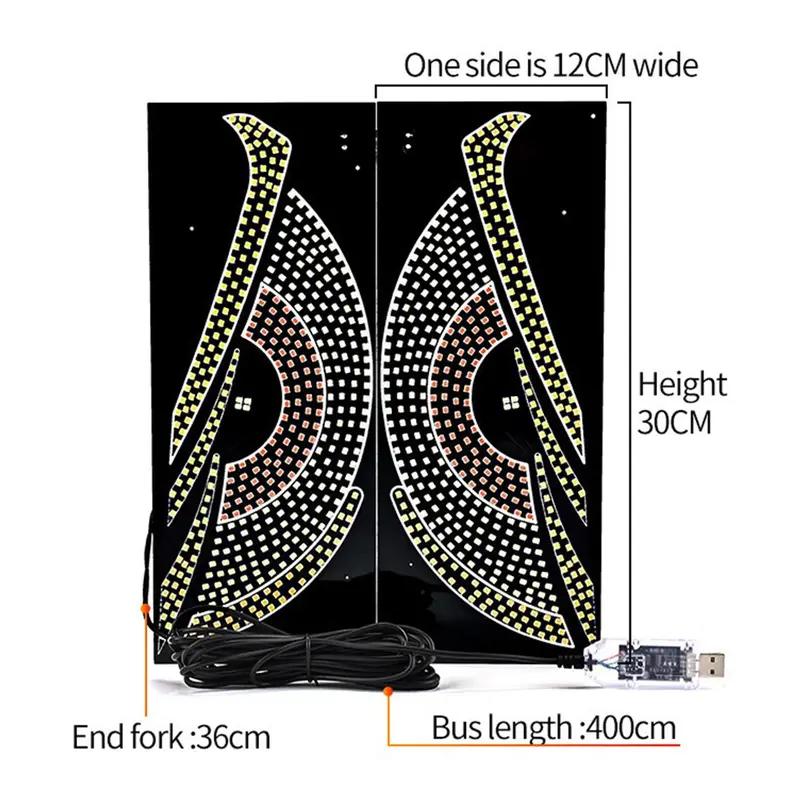 evil Eyes LED Light for Car Windshield – USB Plug & Play Demon Eye Signal Light with 11 Modes, Adjustable Brightness, Perfect for SUVs, Trucks, Pickups & RVs (Easy Install, No Wiring)