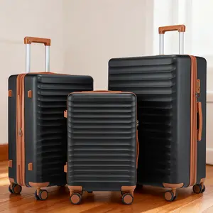 【SAIKIT】 3PCS luggage sets | ABS+PC Hard-Shell suitcases for travel 3PCS with TSA Lock & 360° Spinner Wheels Expandable Lightweight 20/24/28 Inch for Daily Use Business Trips Back to School-6042