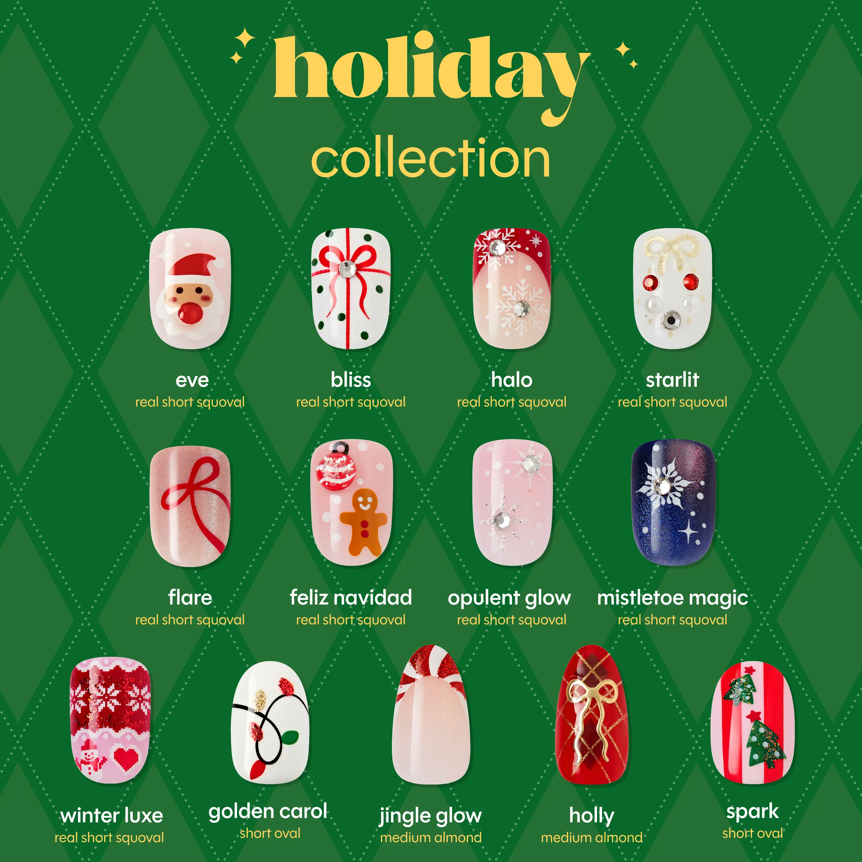 Impress Holiday No Glue Press-On Nail Collection