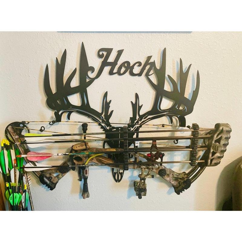 Custom METAL BOW HOLDER, Metal Bow rack, Personalized metal bow holder, Metal