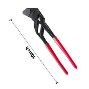 10" Channel Lock Pliers Set, Heavy Duty Adjustable Groove Joint Pipe Wrench, Ergonomic Anti-Slip Hand Tools for Plumbing, Mechanical Repair & Home DIY，Channel lock pliers，Mechanic hand tools set outdoorfun