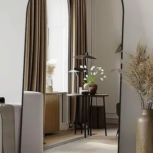 Black arched mirror