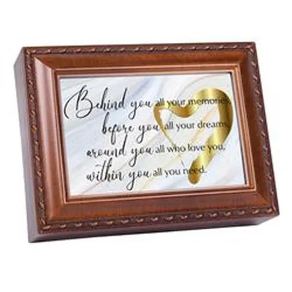 Dicksons MB2298 Traditional Legacy-Style Plastic Art Print Music Box - Custom Art Decorated, Removable Compartment for Photos & Memories, Decorative Home Accent, Gift Idea for Music Lovers