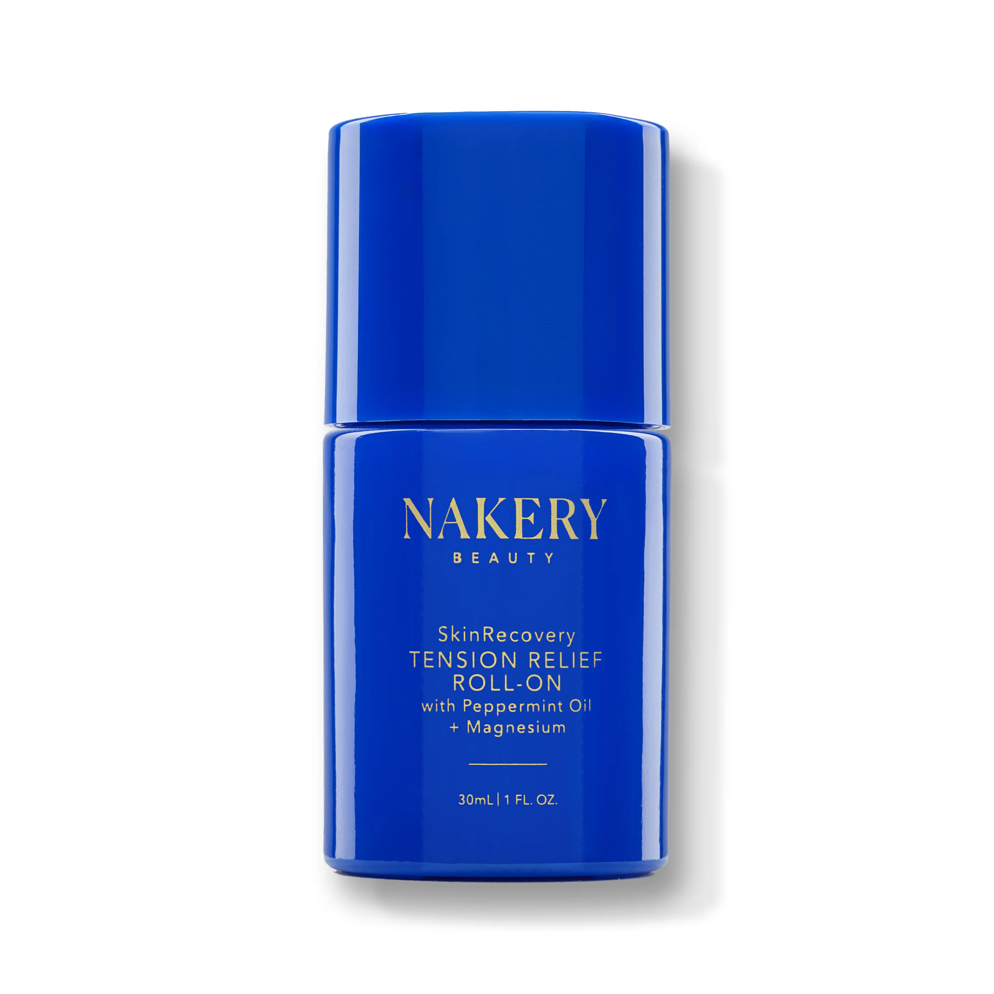 Nakery Beauty Tension Relief Roll-On - 30 ml Travel Size Stress & Headache Relief Treatment with Magnesium, Arnica, Peppermint Oil, Vitamin C, Tocopheryl Acetate, Steel Rollerball, Skin-Friendly, Breathe Deep