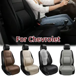 1 Piece For Chevrolet Car Front Seat Cover Protector Waterproof Breathable Five Layer Napa Leather Sit Cushion Pad Mat with Storage Bag Comfortable, Ergonomic Dual Support for Waist & Legs, Universal Fit for Car Sedans SUVs Pickups Trucks
