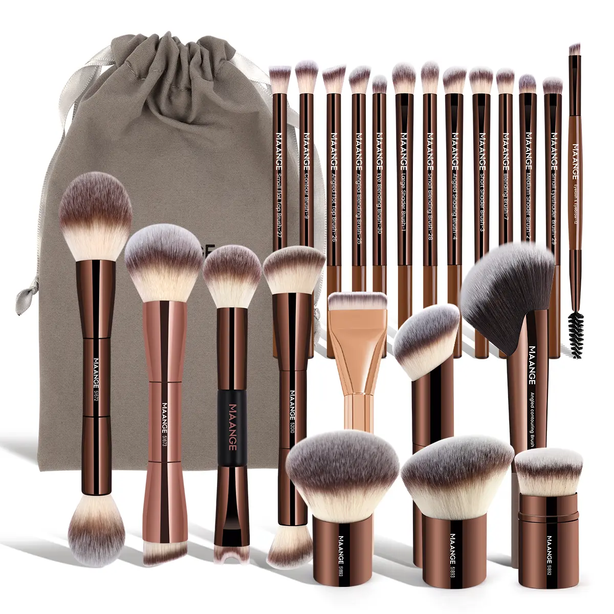23pcs Makeup Brushes With Velvet Bag