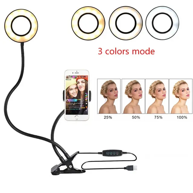 Selfie Ring Light for Live Adjustable Makeup Light-8cm Stand