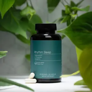 Rhythm Sleep | Natural Sleep Supplement | Magnesium Bisglycinate, L-theanine, Apigenin | Better Sleep, Better You