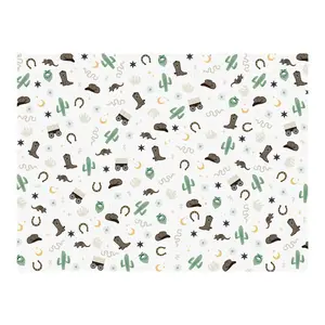 8 ft. x 6 ft. Modern Western Party Icons Polyester Backdrop