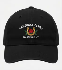 Kentucky Derby Classic Dad Hat – Louisville KY Embroidered Cap, Horse Racing Vintage Style, Unisex Adjustable Casual Cap for Everyday Wear