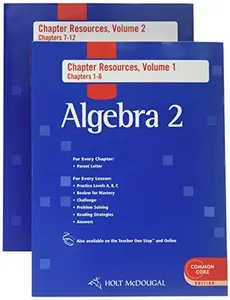 USED-Holt McDougal Algebra 2: Chapter Resource Book with Answers Volumes 1 & 2 by Holt McDougal (Unknown)