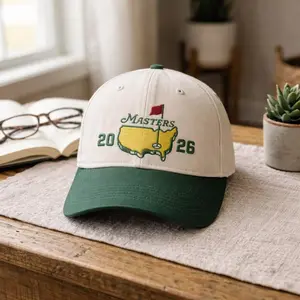 Masters 2026 Golf Hat, Augusta Style Embroidered Cap USA Map Golf Flag Adjustable Baseball Cap for Men Women