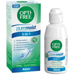 Opti-free Puremoist Multi-Purpose Contact Lens Cleaning and Disinfecting Solution, 4 Fl Oz