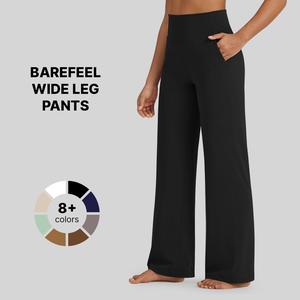 G4Free BareFeel Wide Leg High Waisted Side Pockets Dressy Pants Comfortable Soft Fabric Winter Basic Minimalist Outdoorfun - Baggy Trouser Wideleg,TikTokShopBlackFriday