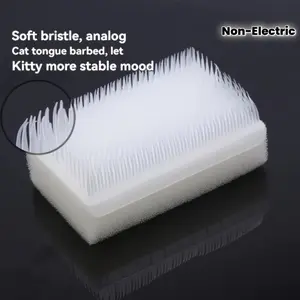 1pc Soft Cat Tongue-shaped Brush – Mimics a Mother Cat' Tongue, Providing a Comfortable Grooming Tool for Pets. It Gently Strokes the Cat' Coat and Is Made of Non-electric Plastic, Making It Ideal for Styling Purposes