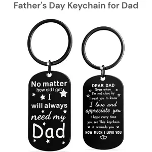 Father's Day Keychain for Dad from Daughter Son, Sentimental Gift for Husband Birthday Gift Father Day Gift