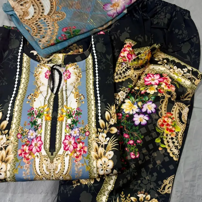 Salwar Kameez Cooling Fabric Perfect for Summer - Floral Design, Comfortable & Breathable