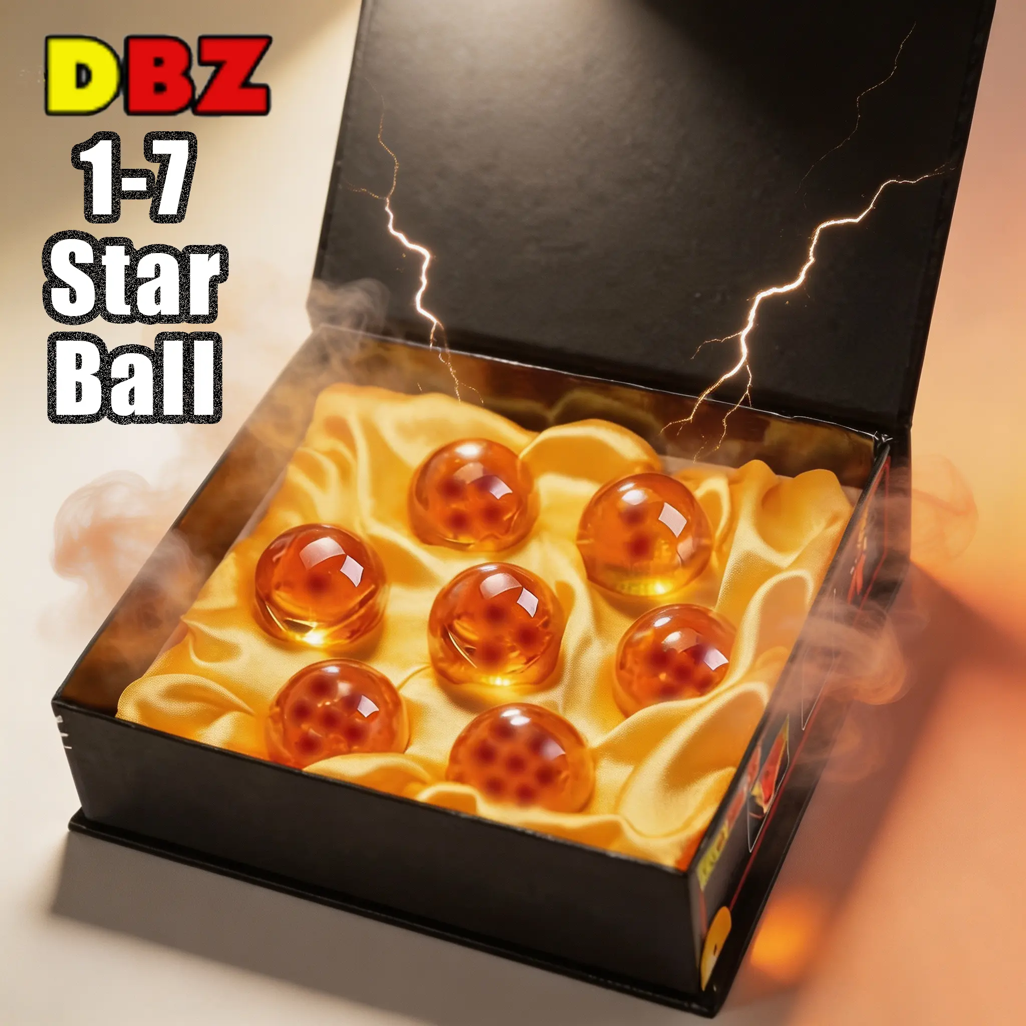 **HARS DBZ 7-Star Shenron Crystal Ball sphere Set 43mm**, High-Clarity Acrylic Anime Replica Collectible, 1-7 Star Glossy Sphere with Premium Gift Box, Desk Decor Cosplay Prop, **Halloween Christmas Gift**